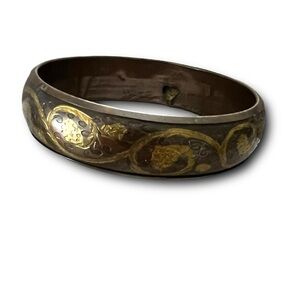 Vintage Brass Bangle Bracelet